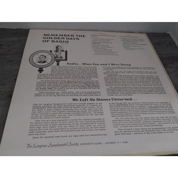 Remember the Golden Days of Radio Volume 1 by Jack Benny Vinyl LP Record - Picture 4 of 4